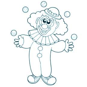 Раскраска Клоуны