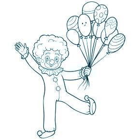 Раскраска Клоуны