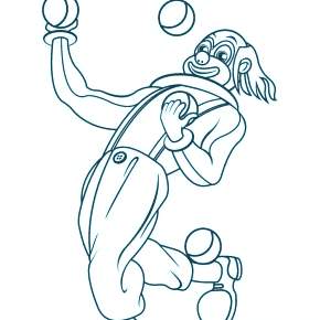 Раскраска Клоуны