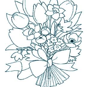 Раскраска Цветы Раскраска Цветы