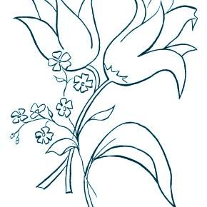 Раскраска Цветы Раскраска Цветы