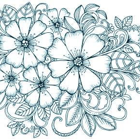 Раскраска Цветы Раскраска Цветы