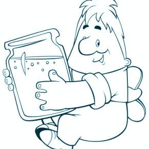 Раскраска Малыш и Карлсон