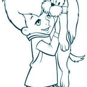 Раскраска Малыш и Карлсон