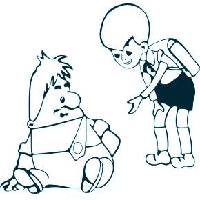 Раскраска Малыш и Карлсон