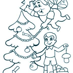 Раскраска Малыш и Карлсон