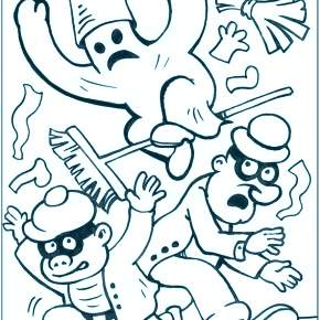 Раскраска Малыш и Карлсон