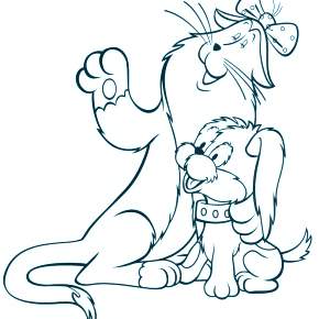 Раскраска Малыш и Карлсон