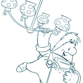 Раскраска Малыш и Карлсон
