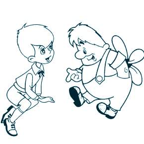 Раскраска Малыш и Карлсон