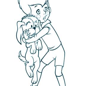 Раскраска Малыш и Карлсон