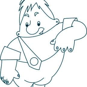 Раскраска Малыш и Карлсон