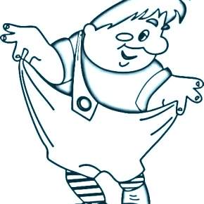 Раскраска Малыш и Карлсон