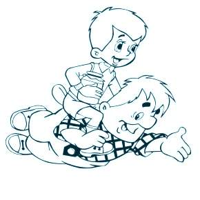 Раскраска Малыш и Карлсон