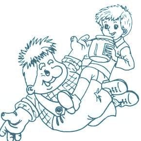 Раскраска Малыш и Карлсон