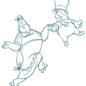 Раскраска Малыш и Карлсон