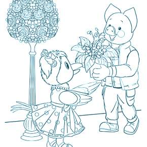 Раскраска Спокойной ночи малыши