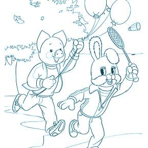 Раскраска Спокойной ночи малыши