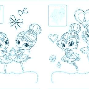 Раскраска Шиммер и Шайн Раскраска Шиммер и Шайн