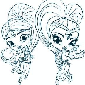 Раскраска Шиммер и Шайн Раскраска Шиммер и Шайн
