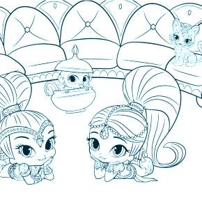 Раскраска Шиммер и Шайн Раскраска Шиммер и Шайн