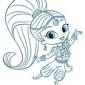 Раскраска Шиммер и Шайн Раскраска Шиммер и Шайн