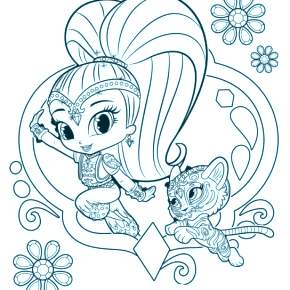 Раскраска Шиммер и Шайн Раскраска Шиммер и Шайн