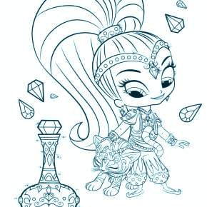 Раскраска Шиммер и Шайн Раскраска Шиммер и Шайн