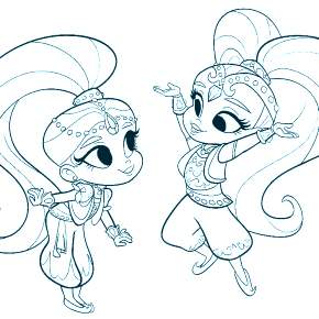 Раскраска Шиммер и Шайн Раскраска Шиммер и Шайн