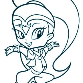 Раскраска Шиммер и Шайн Раскраска Шиммер и Шайн