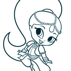 Раскраска Шиммер и Шайн Раскраска Шиммер и Шайн