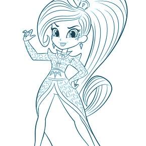Раскраска Шиммер и Шайн Раскраска Шиммер и Шайн