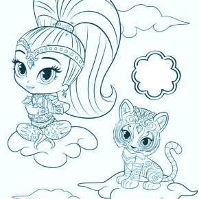 Раскраска Шиммер и Шайн Раскраска Шиммер и Шайн