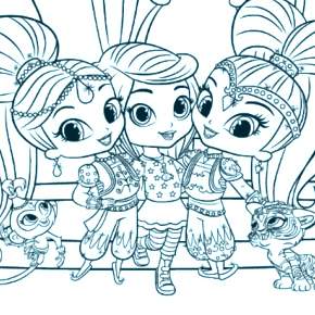 Раскраска Шиммер и Шайн Раскраска Шиммер и Шайн