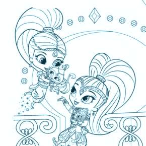 Раскраска Шиммер и Шайн Раскраска Шиммер и Шайн