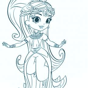 Раскраска Шиммер и Шайн Раскраска Шиммер и Шайн