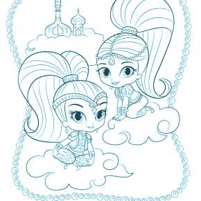 Раскраска Шиммер и Шайн Раскраска Шиммер и Шайн