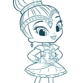 Раскраска Шиммер и Шайн Раскраска Шиммер и Шайн