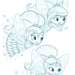 Раскраска Шиммер и Шайн Раскраска Шиммер и Шайн