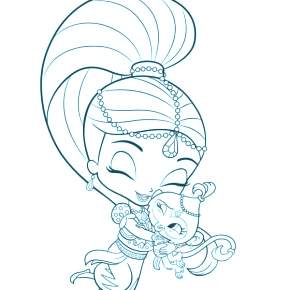 Раскраска Шиммер и Шайн Раскраска Шиммер и Шайн