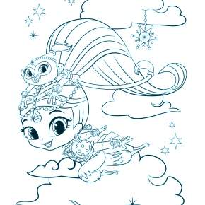 Раскраска Шиммер и Шайн Раскраска Шиммер и Шайн