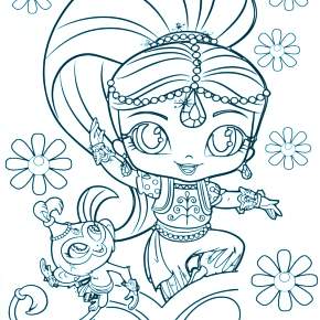 Раскраска Шиммер и Шайн Раскраска Шиммер и Шайн