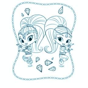 Раскраска Шиммер и Шайн Раскраска Шиммер и Шайн