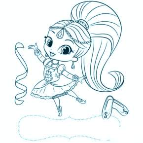 Раскраска Шиммер и Шайн Раскраска Шиммер и Шайн
