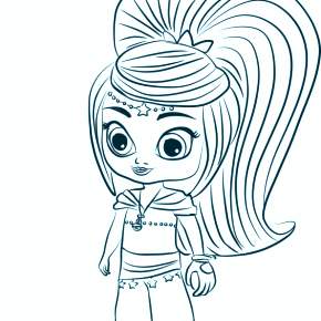 Раскраска Шиммер и Шайн Раскраска Шиммер и Шайн