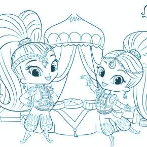 Раскраска Шиммер и Шайн Раскраска Шиммер и Шайн