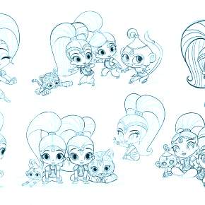 Раскраска Шиммер и Шайн Раскраска Шиммер и Шайн