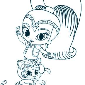 Раскраска Шиммер и Шайн Раскраска Шиммер и Шайн