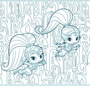 Раскраска Шиммер и Шайн Раскраска Шиммер и Шайн