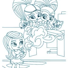 Раскраска Шиммер и Шайн Раскраска Шиммер и Шайн